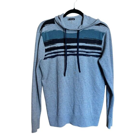 SmartWool Sweater Medium Multicolor Stripe Pullover Merino Wool Cowl Sweatshirt - Picture 1 of 8